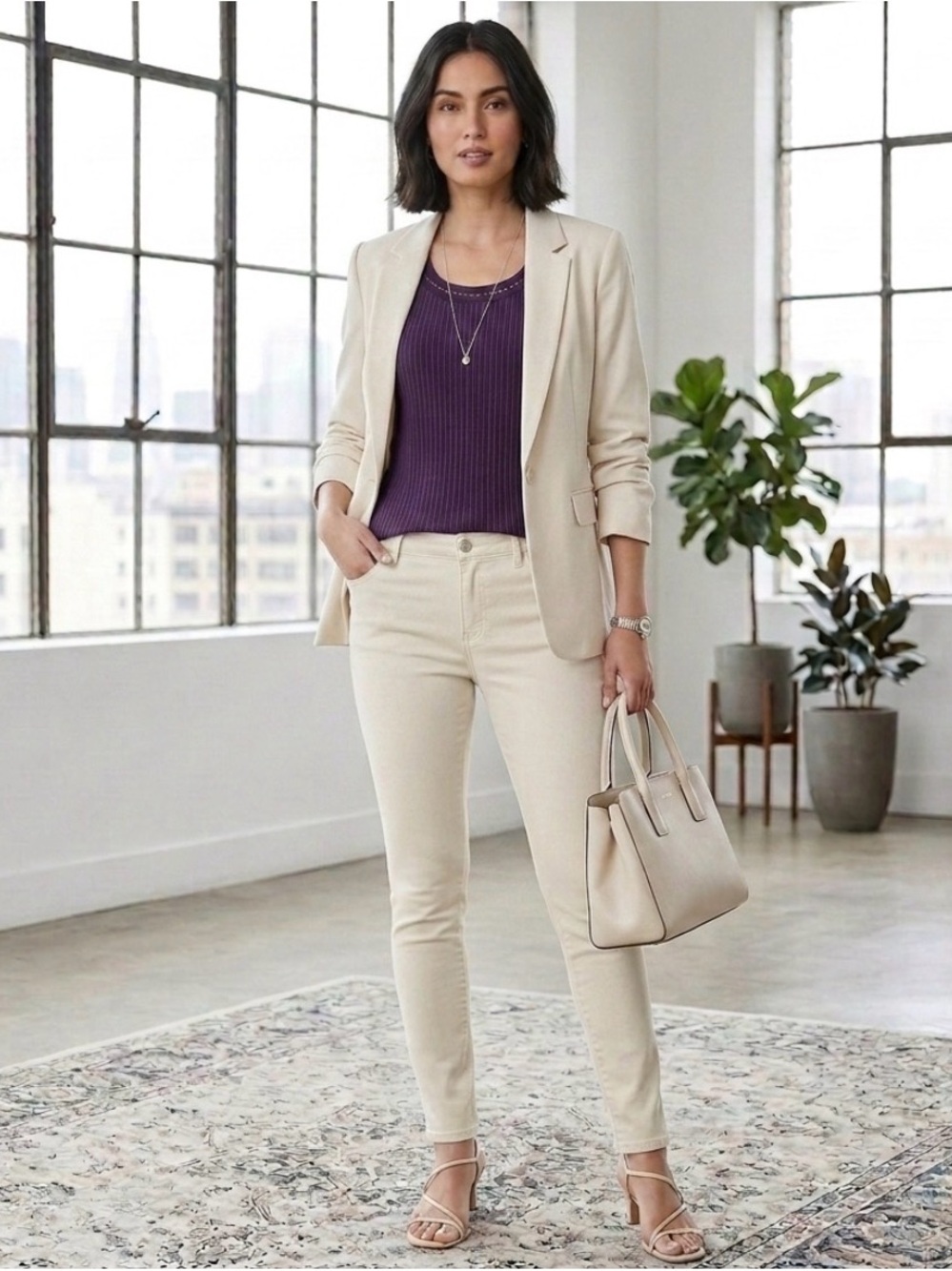 Norton Studio Eggplant color sleeveless shirt